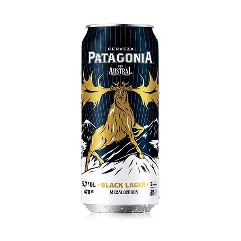 Cerveza Austral Patagonia Black Lager 470cc Lata