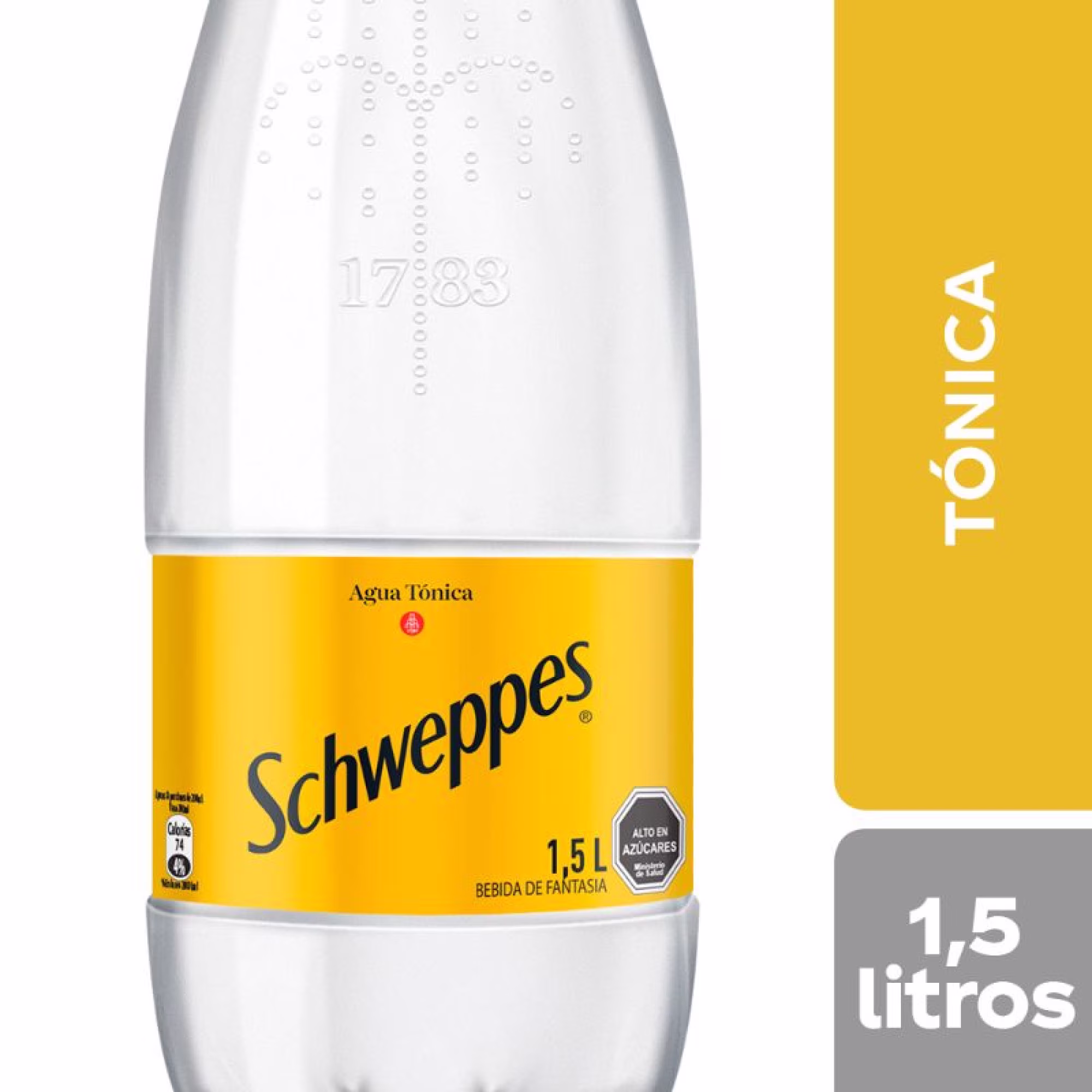 Schweppes Agua tonica 1500cc Botella