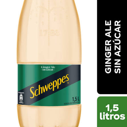 Schweppes Ginger Ale Zero 1500cc Botella