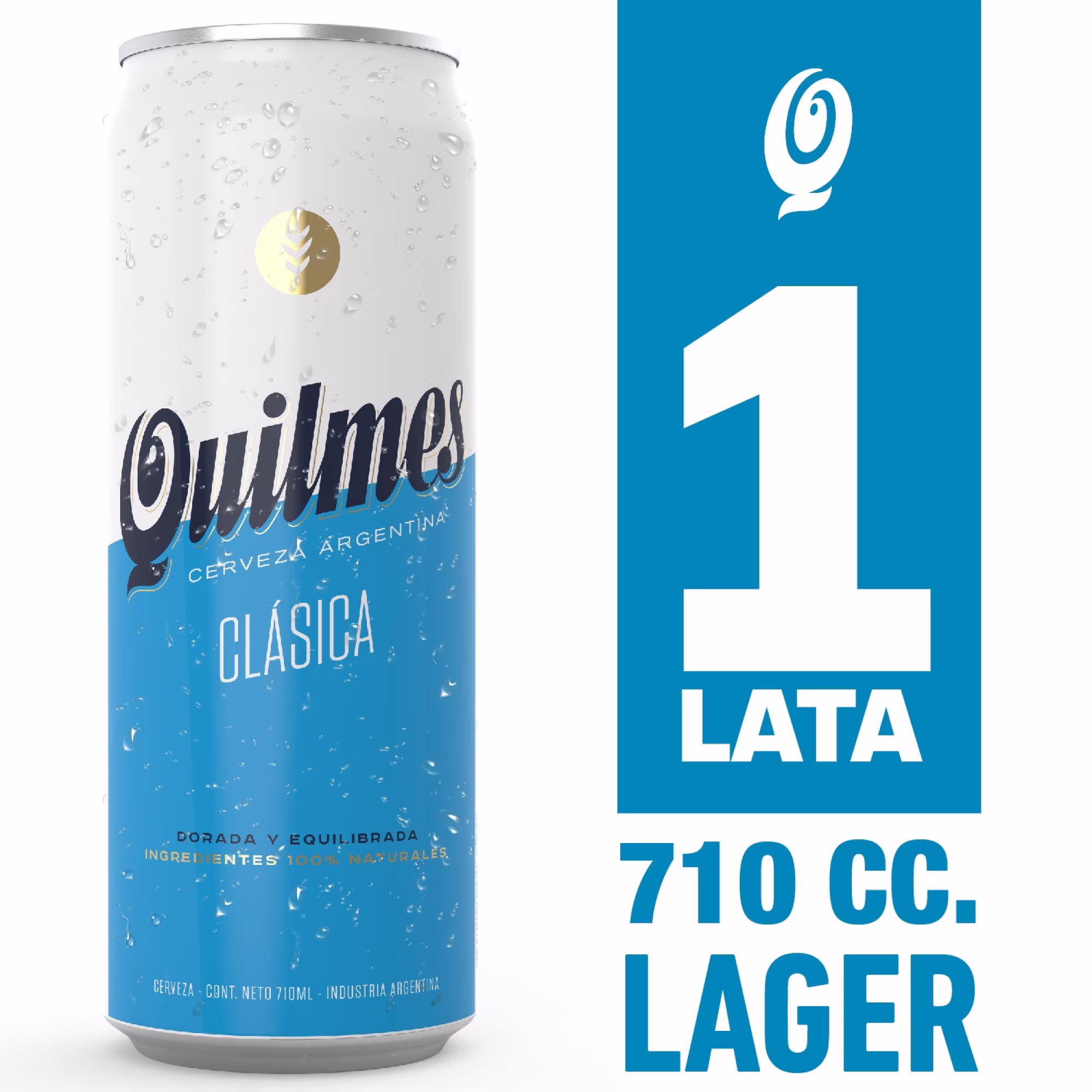 Cerveza Quilmes Lager 740cc Laton