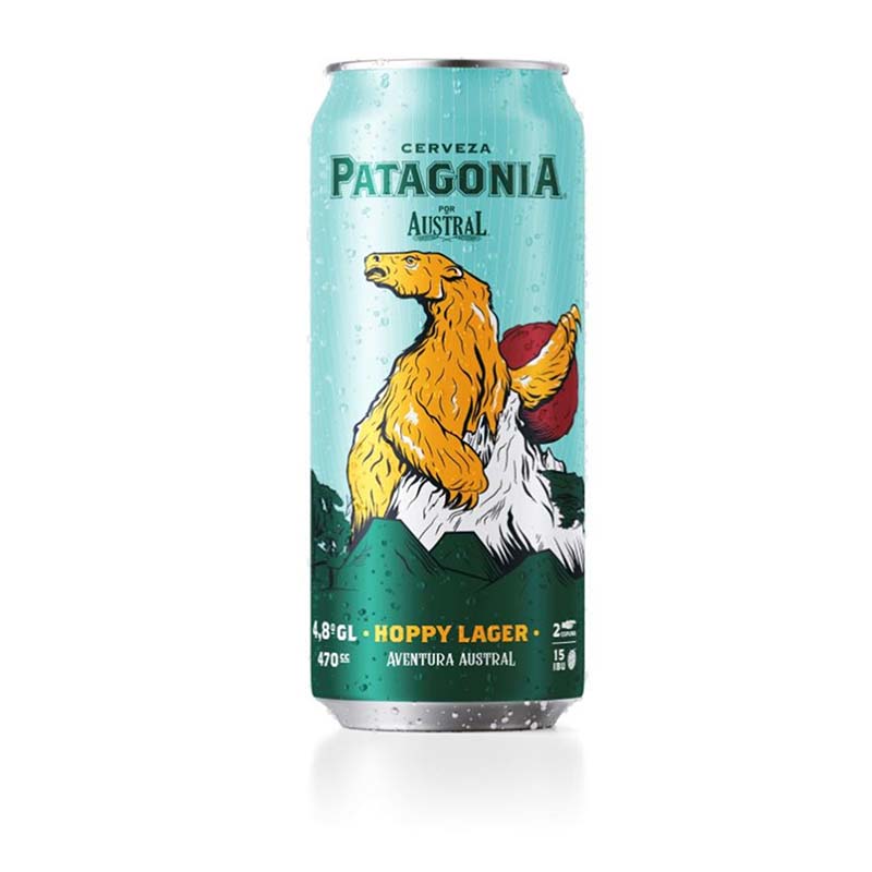 Cerveza Austral Patagonia Hoppy Lager 470cc Lata