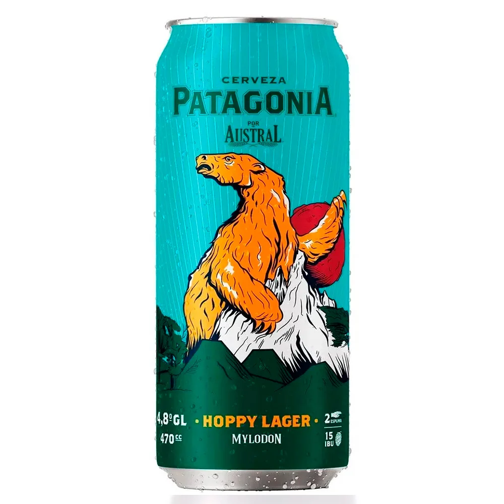 Cerveza Austral Patagonia Hoppy Lager 470cc Lata