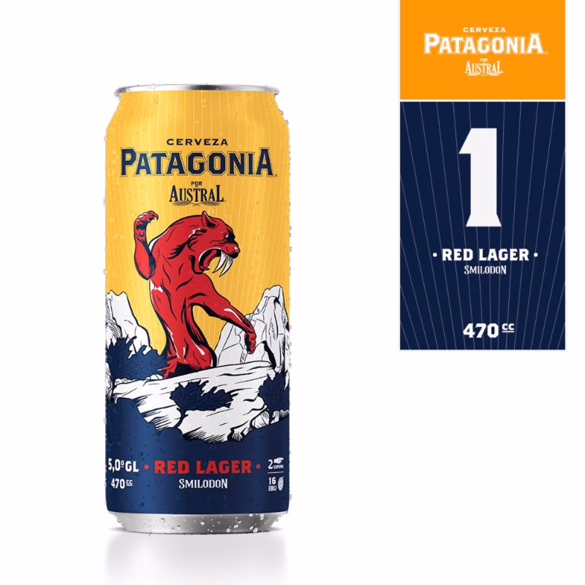 Cerveza Austral Patagonia Red Lager 470cc Lata