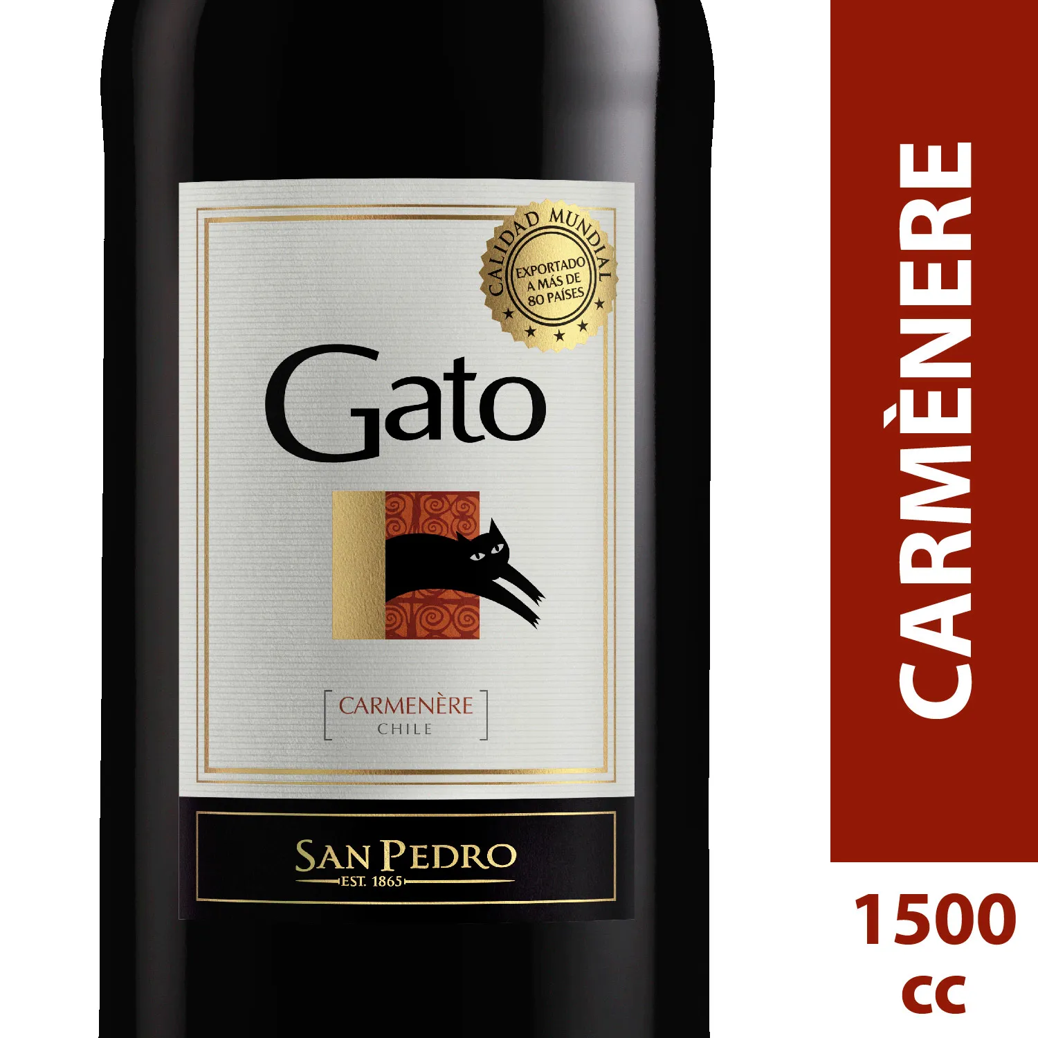 Vino Gato Carmenere 1500cc Botellon