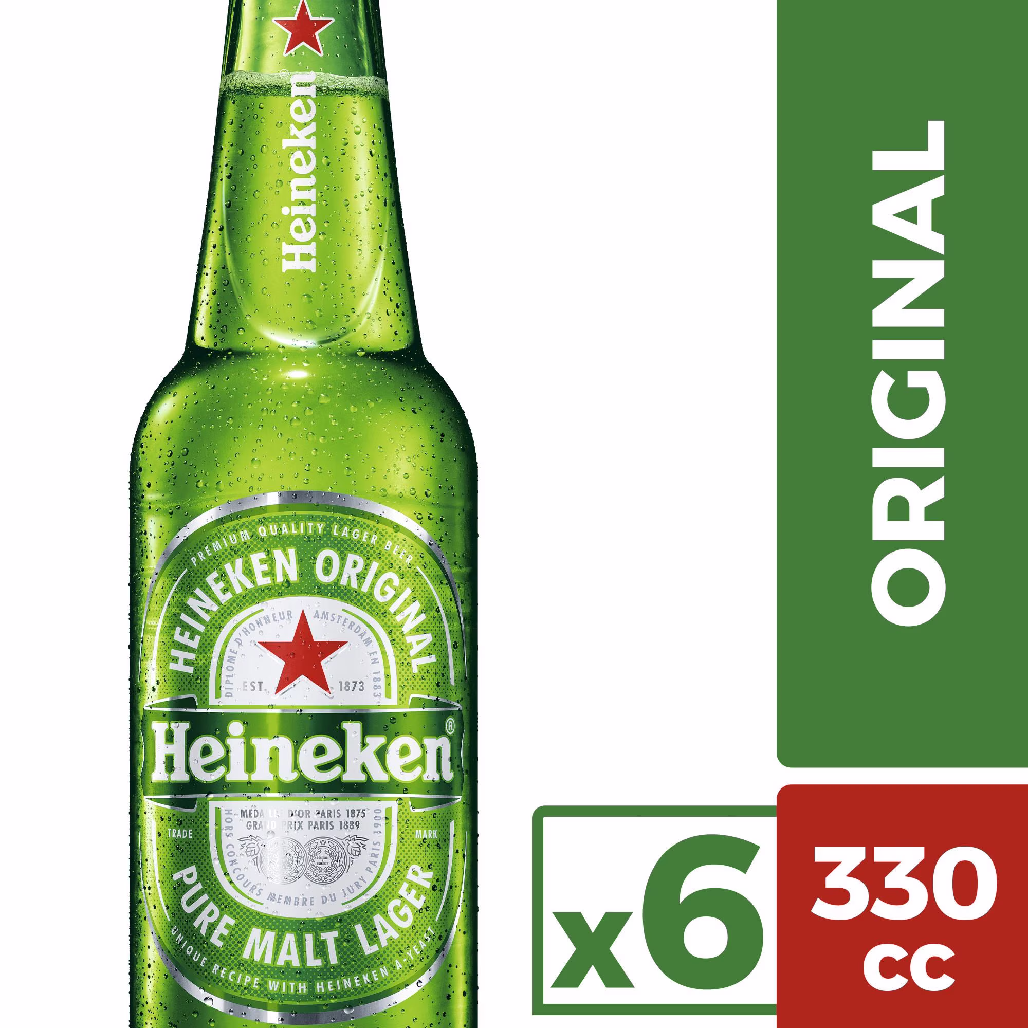 Cerveza Heineken Lager 330cc Botellin