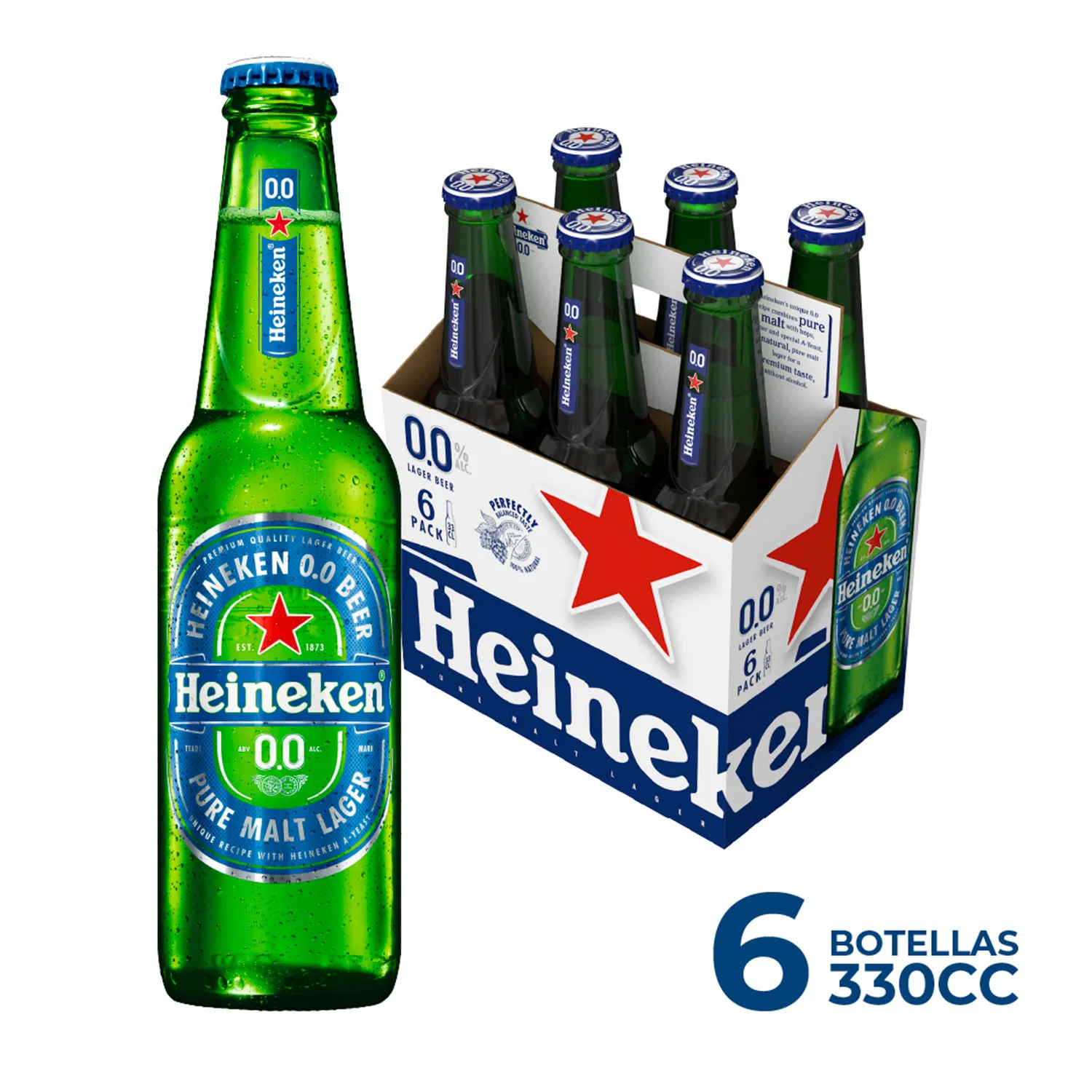 Cerveza Heineken Sin Alcohol ZERO 330cc Botellin