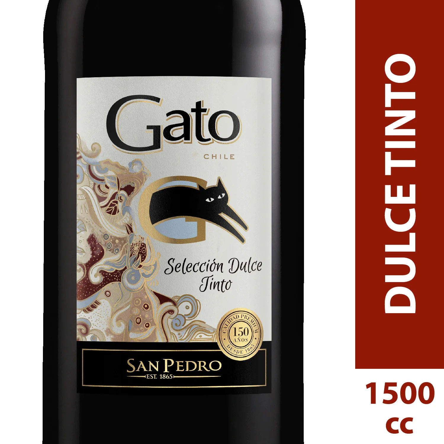 Vino Gato Dulce Tinto 1500cc Botellon