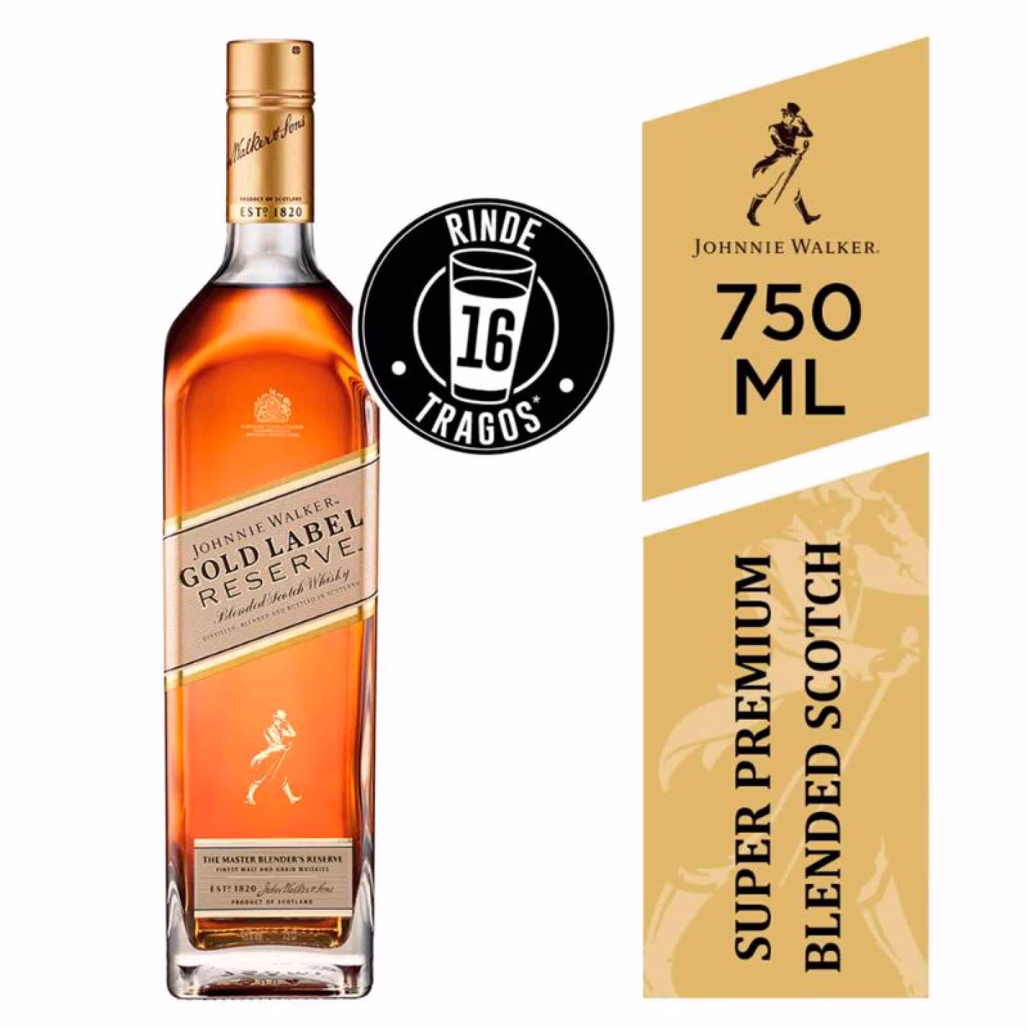 Whisky Johnnie Walker Gold Label 40º 750cc