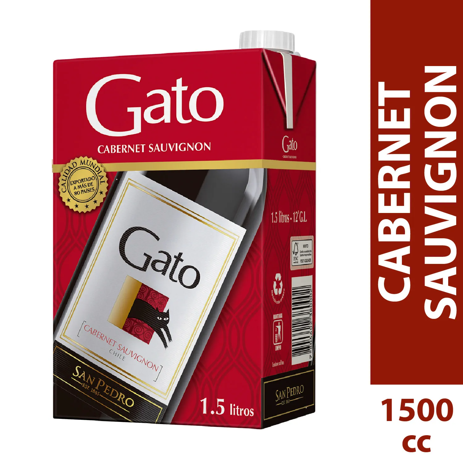 Vino Gato Cabernet Sauvignon 1500cc Botellon