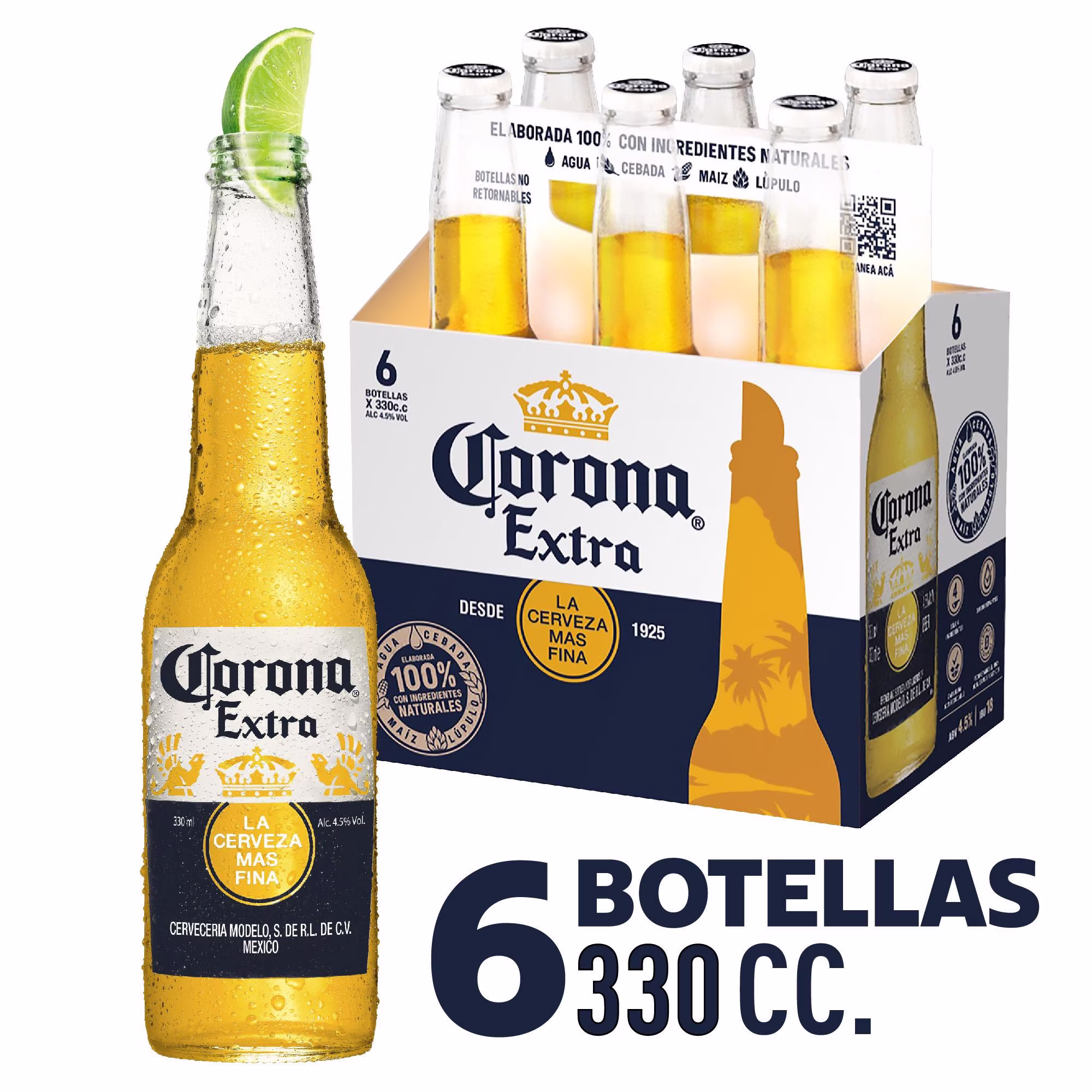 Cerveza Corona Lager 355cc Botella