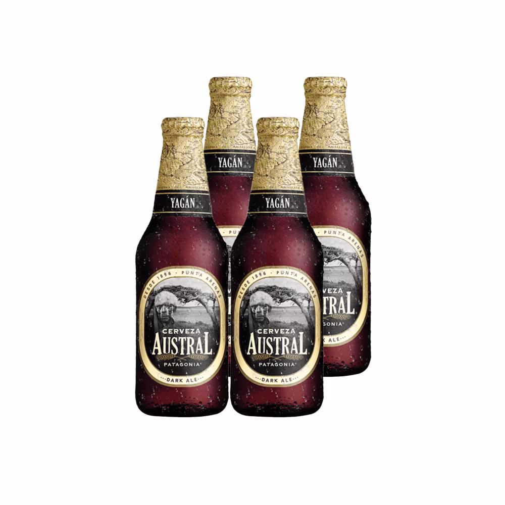Cerveza Austral Yagan dark ale 330cc Botellin