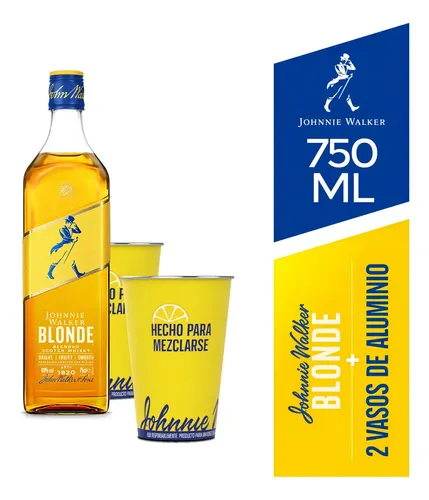 Whisky Johnnie Walker Blonde 750cc PACK con vaso