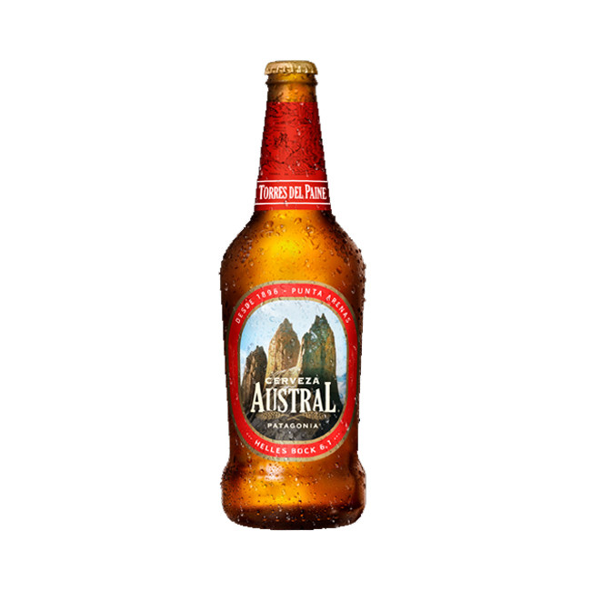 Cerveza Austral Torres del Paine Helles Bock 500cc Botella