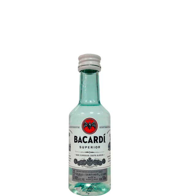 Ron Bacardi Añejo Blanco 50cc Miniatura