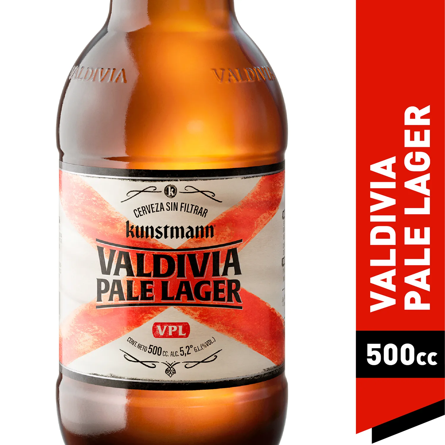 Cerveza Kunstmann Valdivia pale lager 500cc Botella