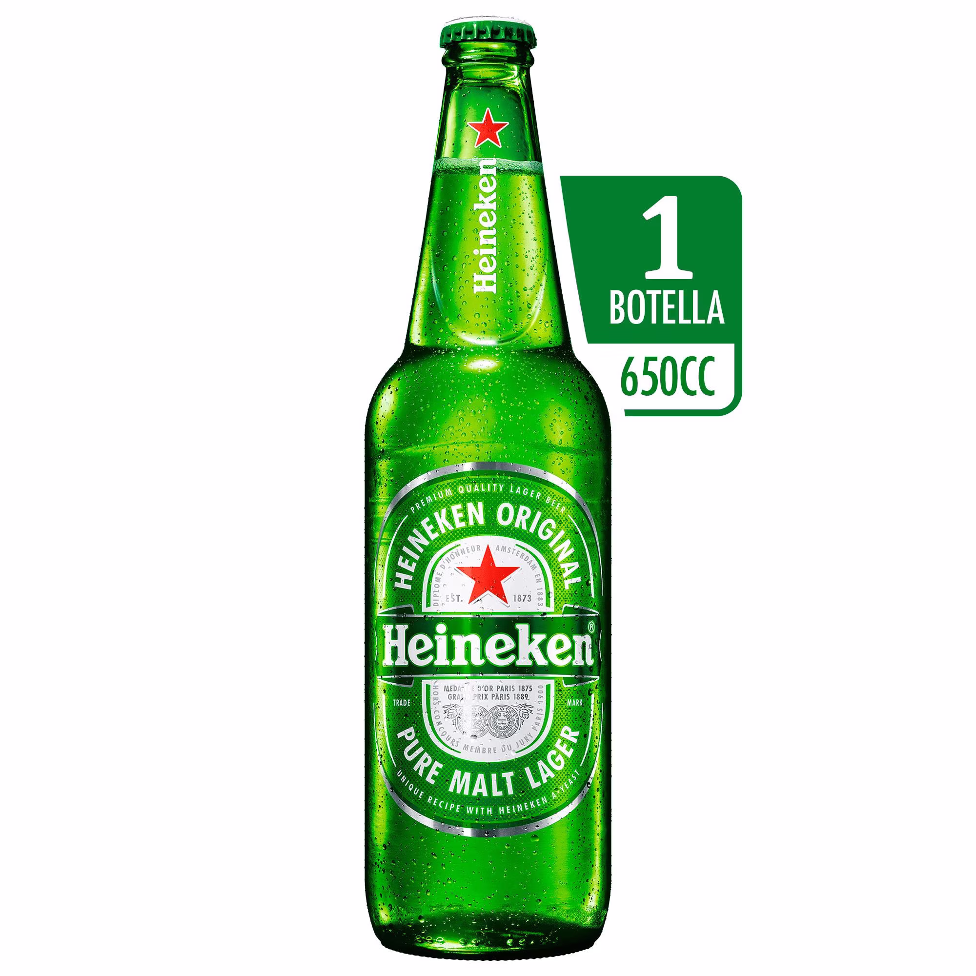 Cerveza Heineken Lager 650cc Botella