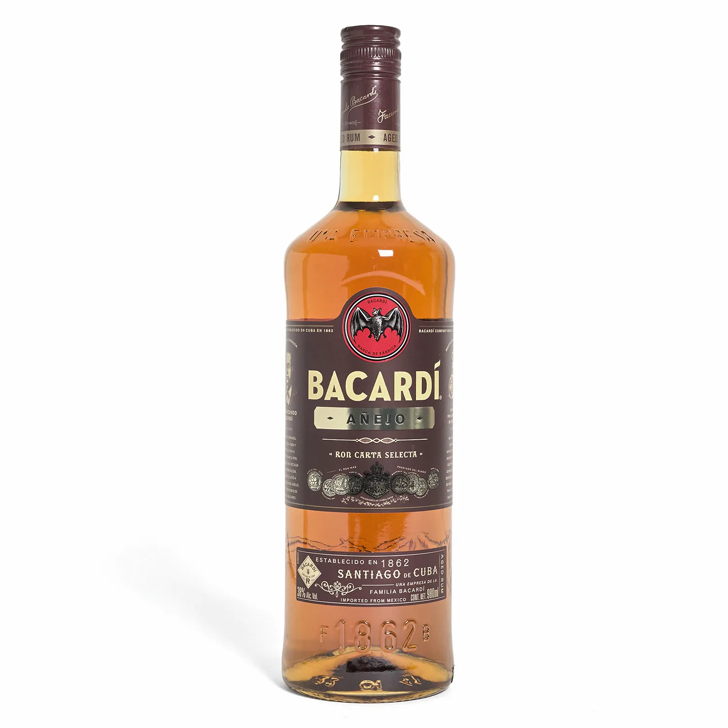 Ron Bacardi Añejo Oscuro 980cc