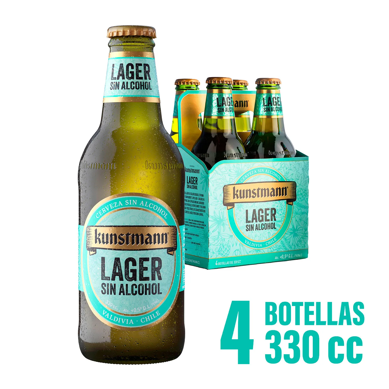 Cerveza Kunstmann Sin Alcohol 330cc Botella