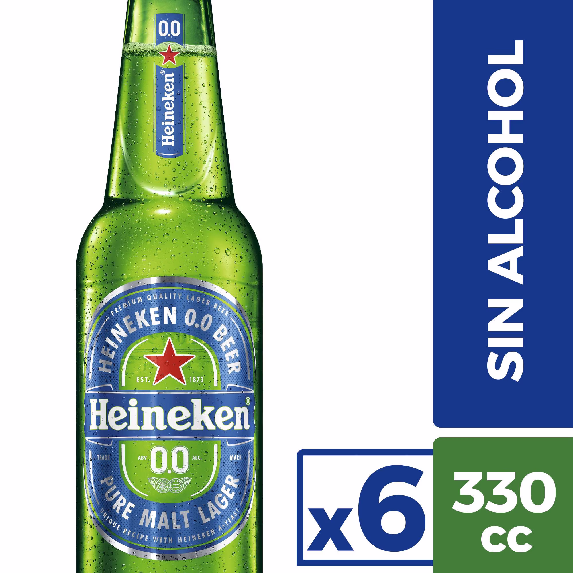 Cerveza Heineken Sin Alcohol ZERO 330cc Lata