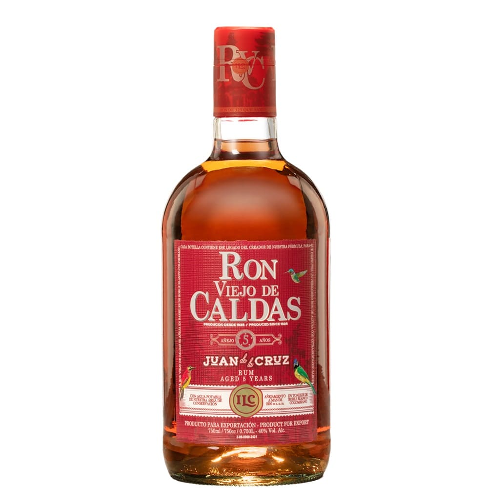 Ron Viejo de Caldas Roble Blanco 5 años 700cc Pack con coctelera