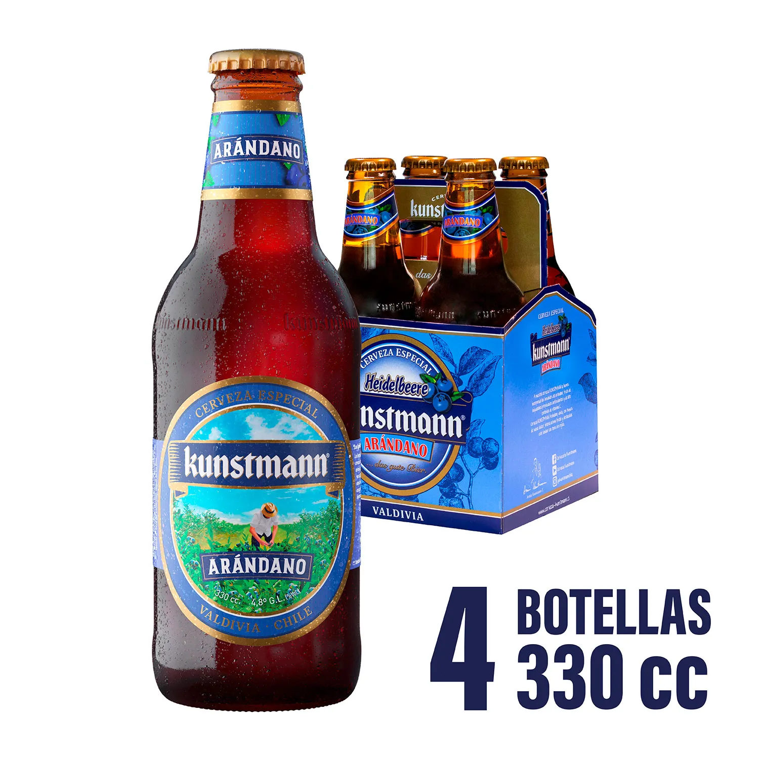 Cerveza Kunstmann Ale Arandano 330cc Botella