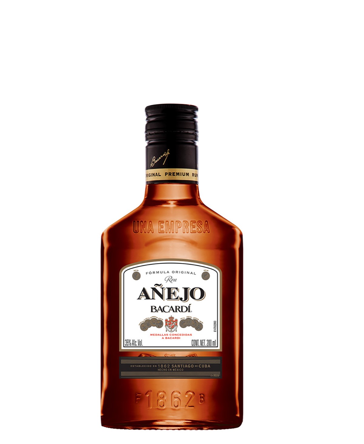 Ron Bacardi Añejo Oscuro 200cc Petaca
