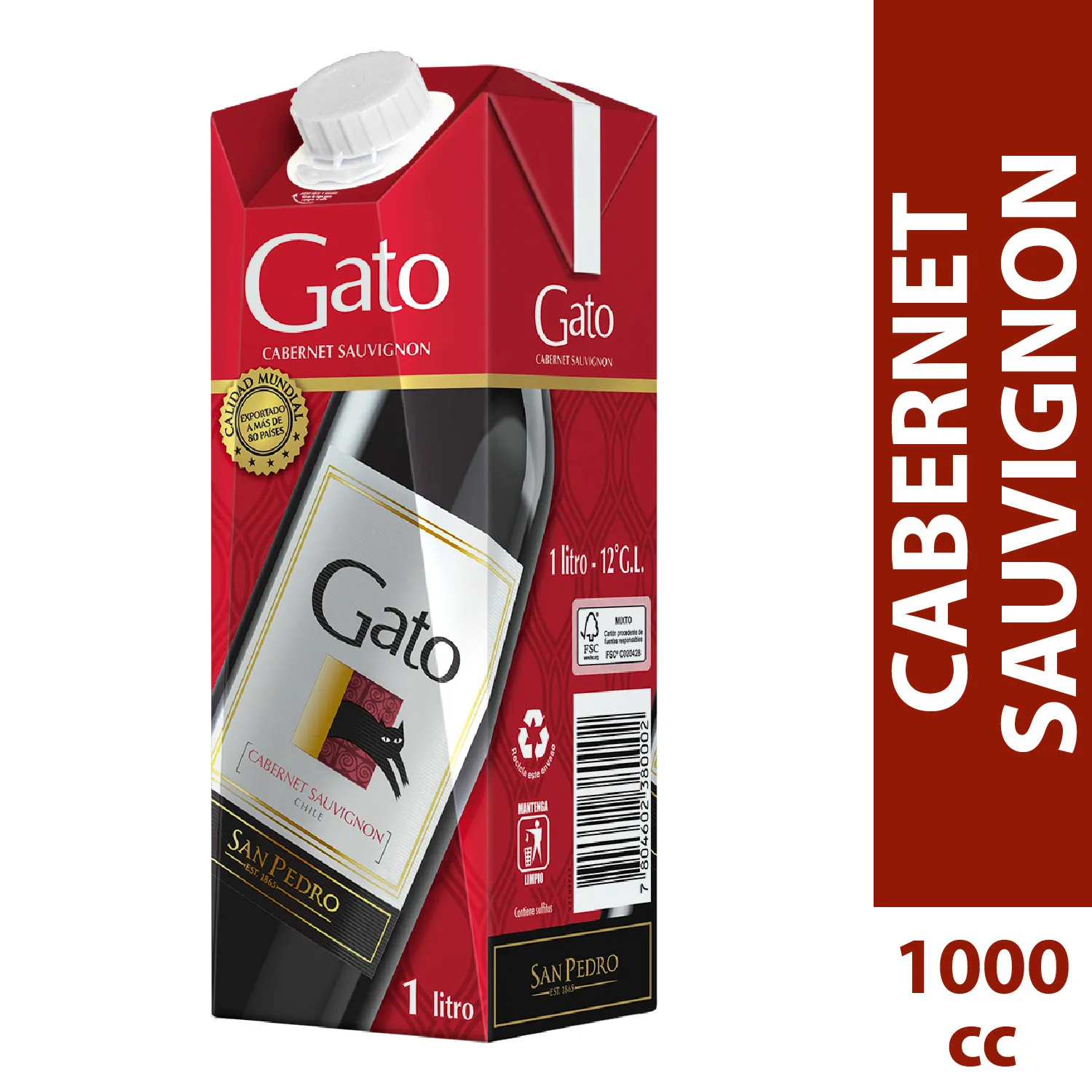 Vino Gato Sauvignon Blanc 1000cc Tetra