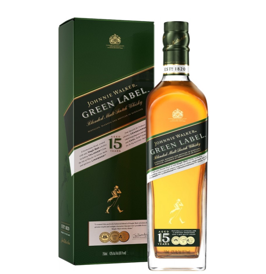 Whisky Johnnie Walker Green Label 750cc