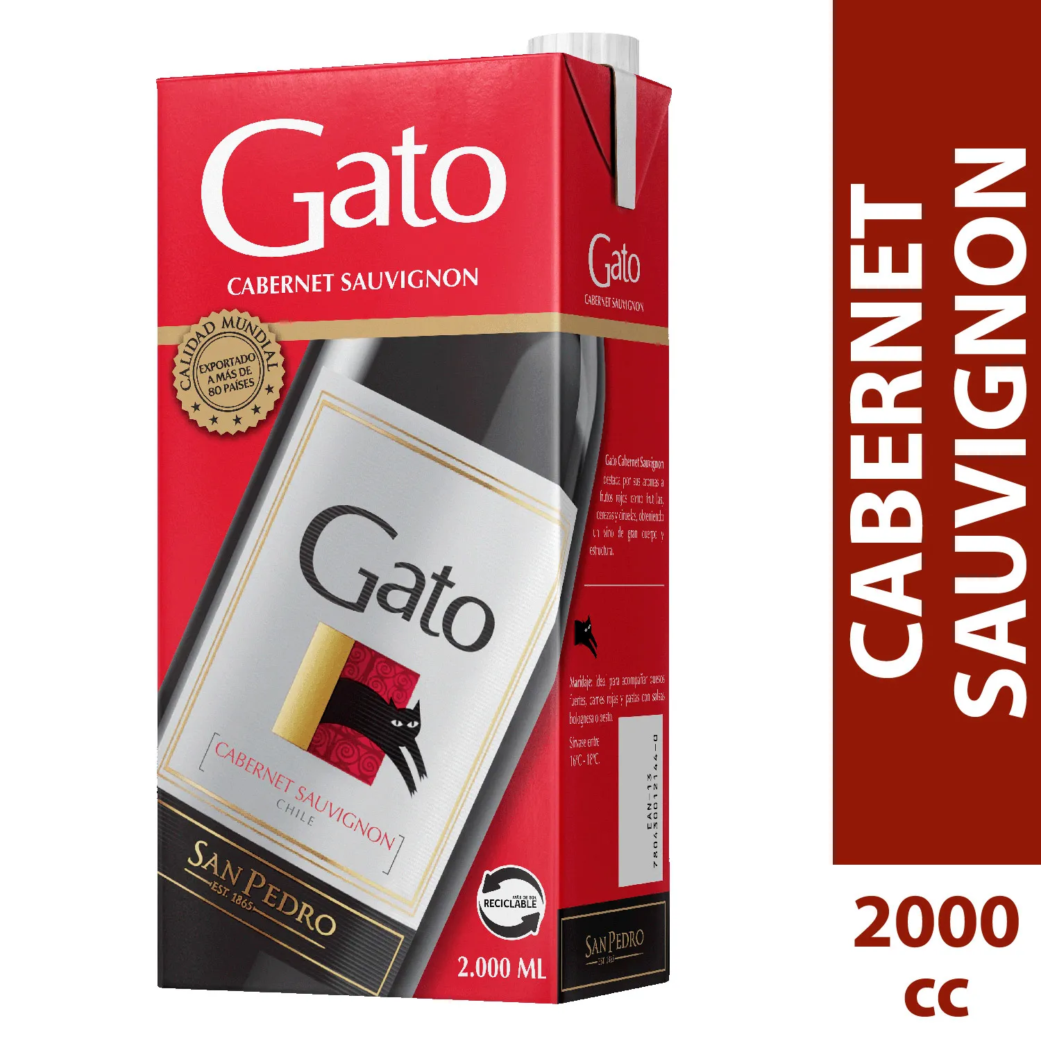 Vino Gato Sauvignon Blanc 2000cc Tetra