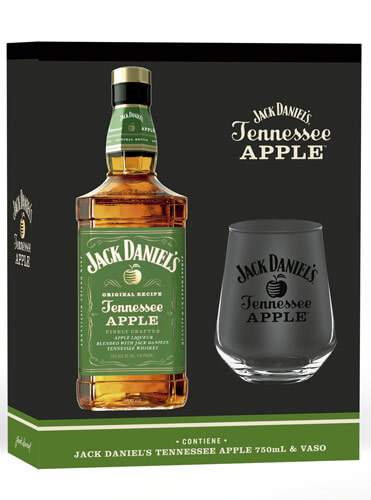 Whisky Jack Daniels Manzana Con Vaso 750cc Vasos