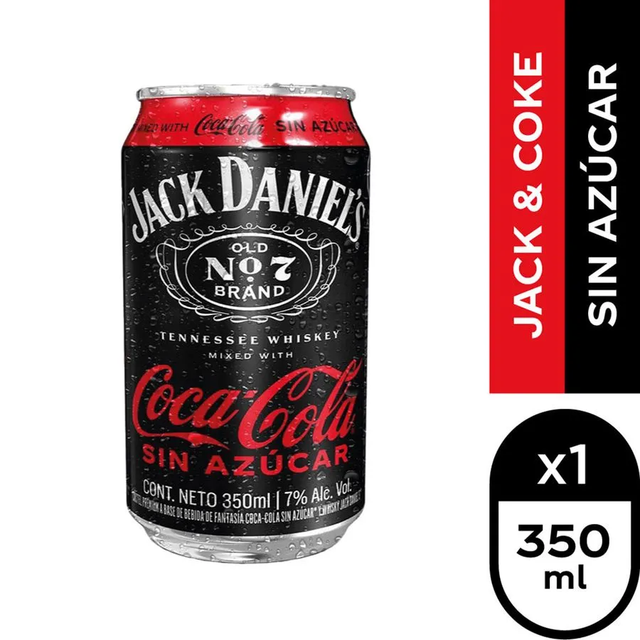 Jack Daniels Coca-Cola Zero 350cc Lata