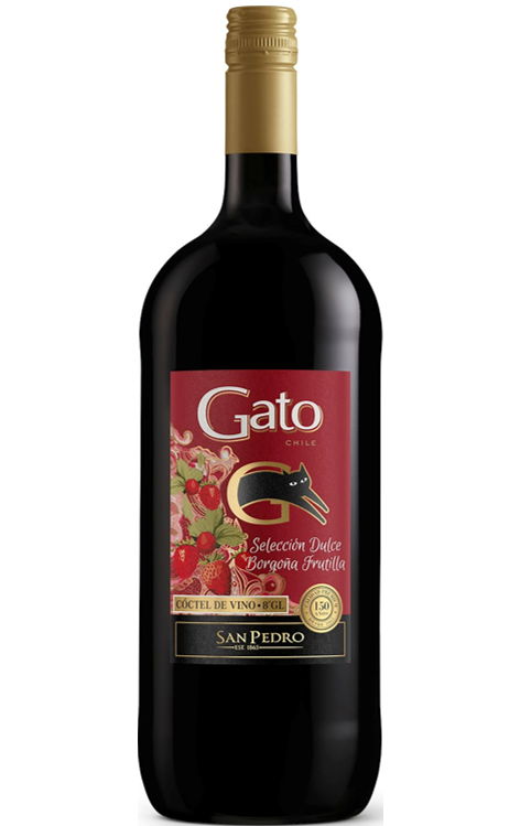Vino Gato Borgoña Frutilla 1500cc Botellon