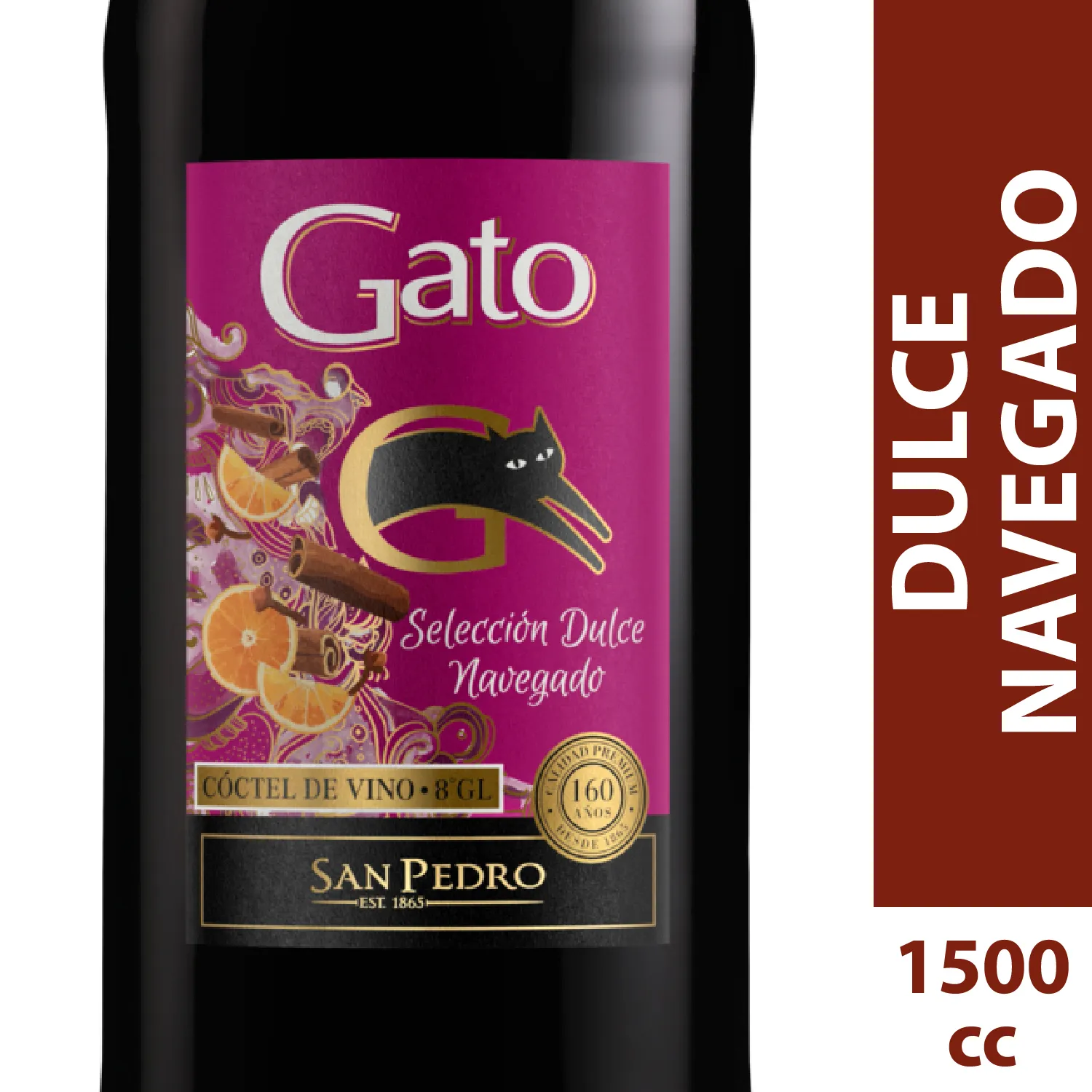 Vino Gato Navegado 1500cc Botellon