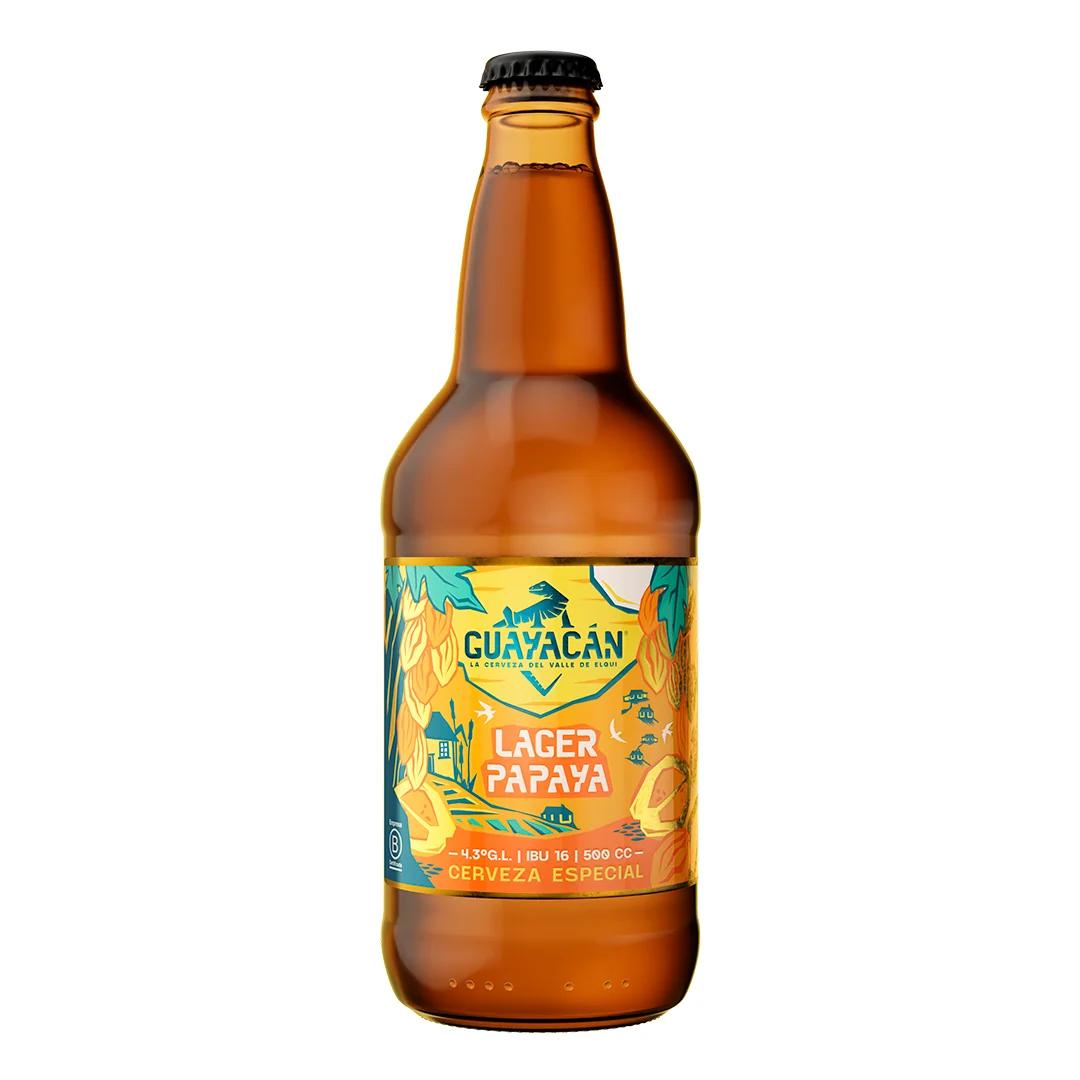 Cerveza Guayacan Papaya 500cc Botella