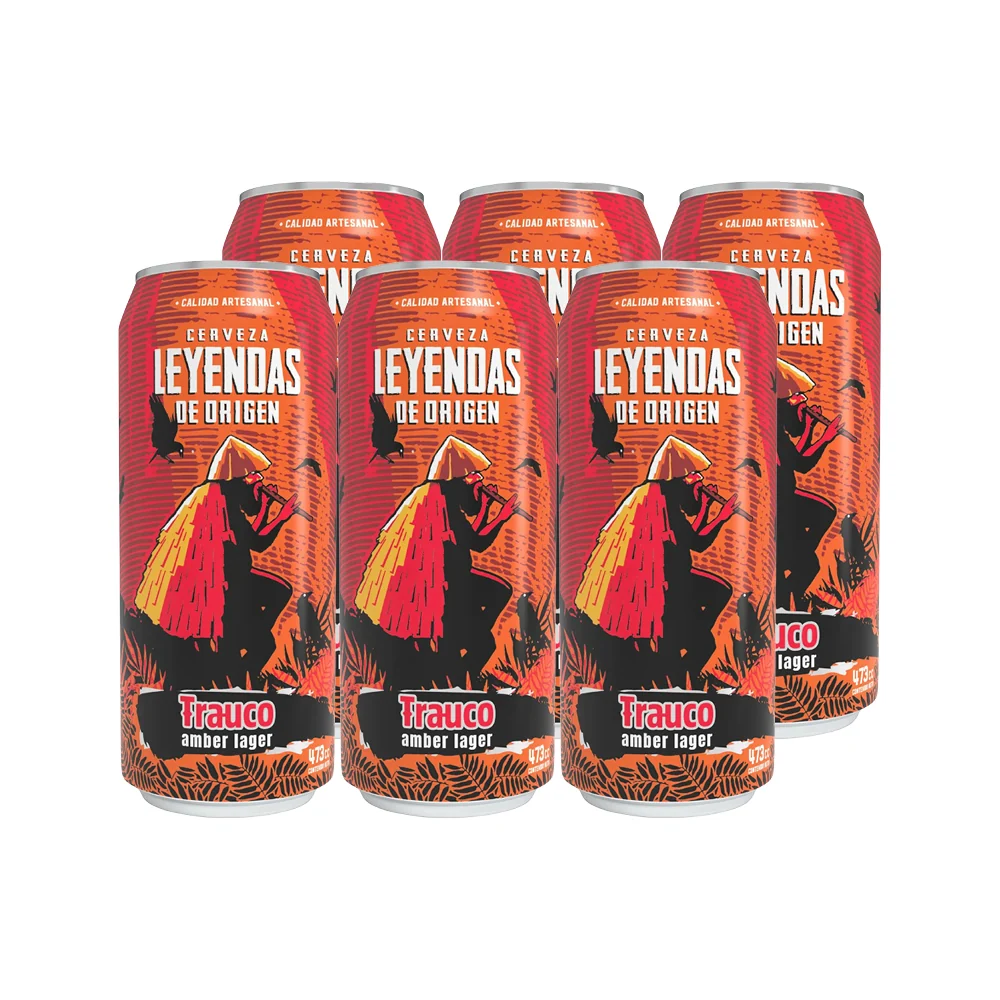 Cerveza Leyendas de origen Trauco Amber Lager 473cc Lata