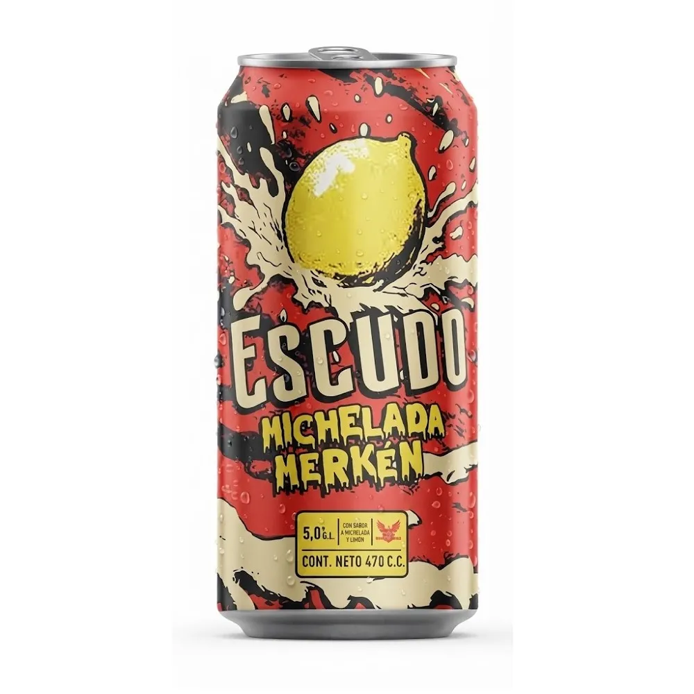 Cerveza Escudo Michelada Merkén 470cc Lata
